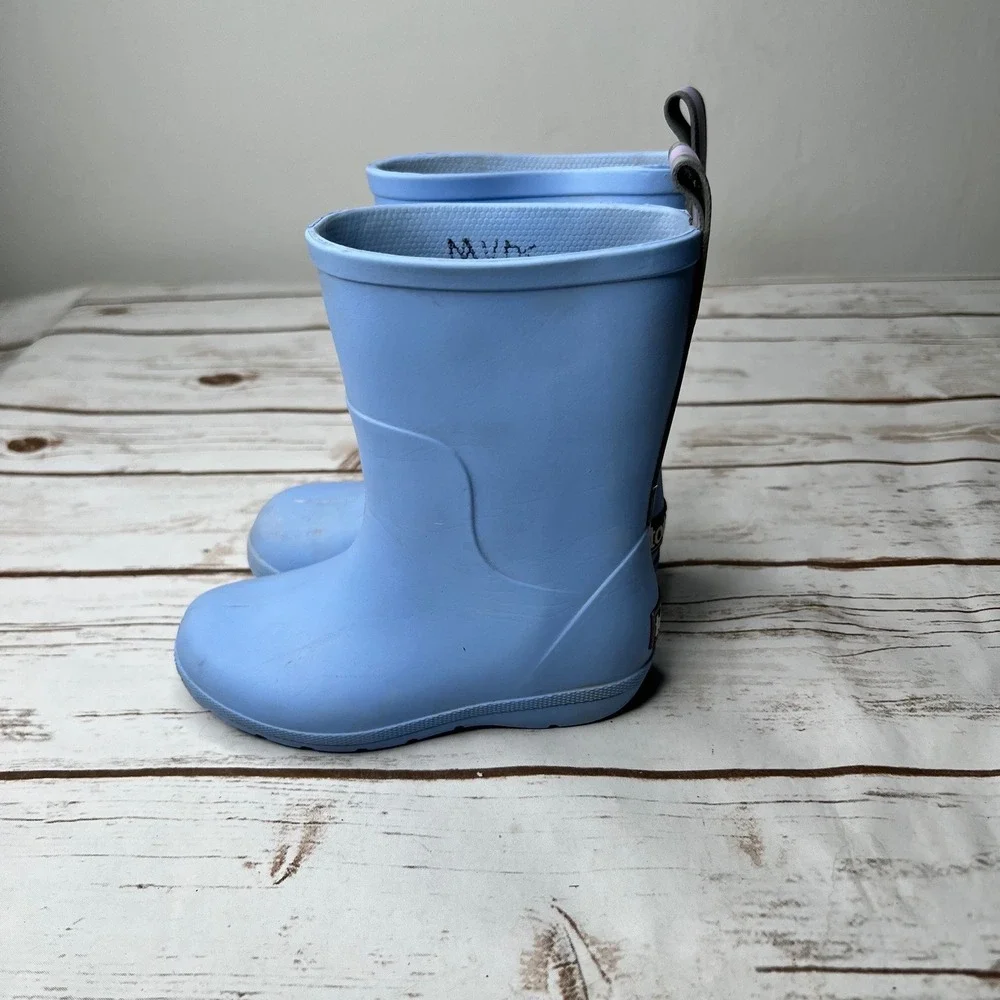 Totes Rain Boots Light Blue Everywear Lightweight Waterproof Kids 7-8